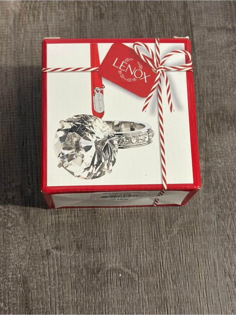NEW 2019 Lenox Engagement Ring  Christmas Ornament W/Box